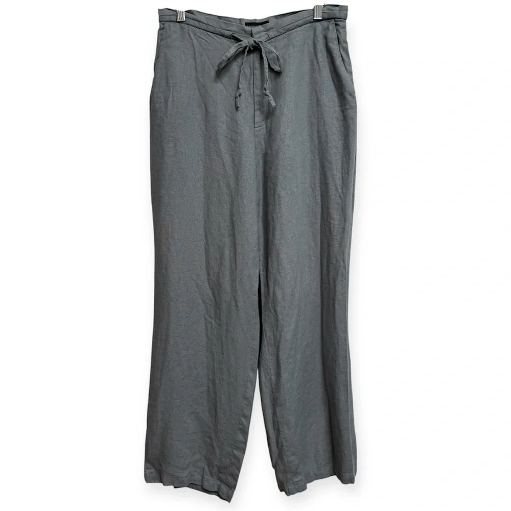 Vintage Banana Republic 100% Linen High Rise‎ Wide Leg Pants Size 10